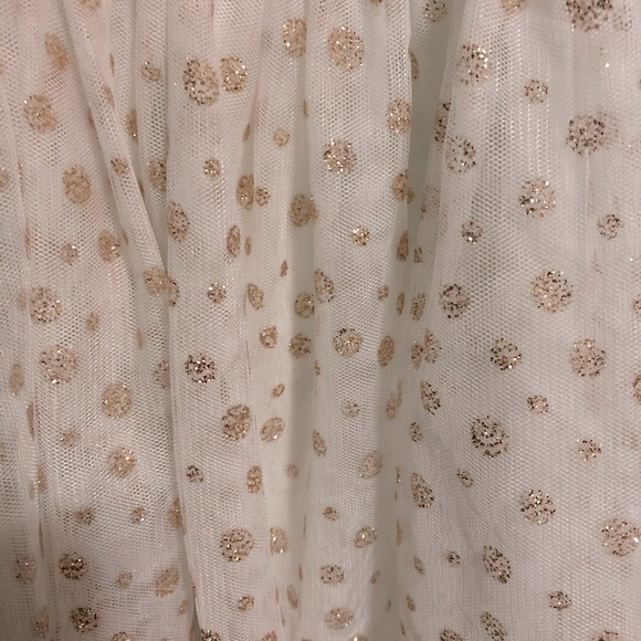 White and Gold Polka Dot Dress - Picture 3 of 5